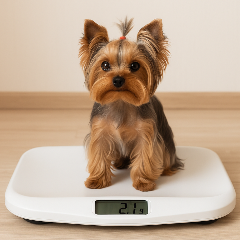 peso ideal de un Yorkshire Terrier